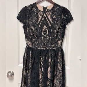 Alexia Admor sparkle lace over lay cocktail dress sz XS